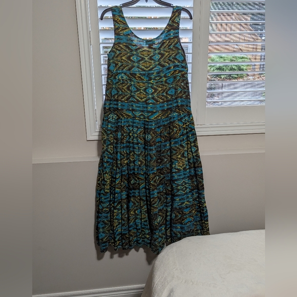 - Nu Look sleeveless Maxi tiered cotton Dress with a flare . sundress - Picture 3 of 7